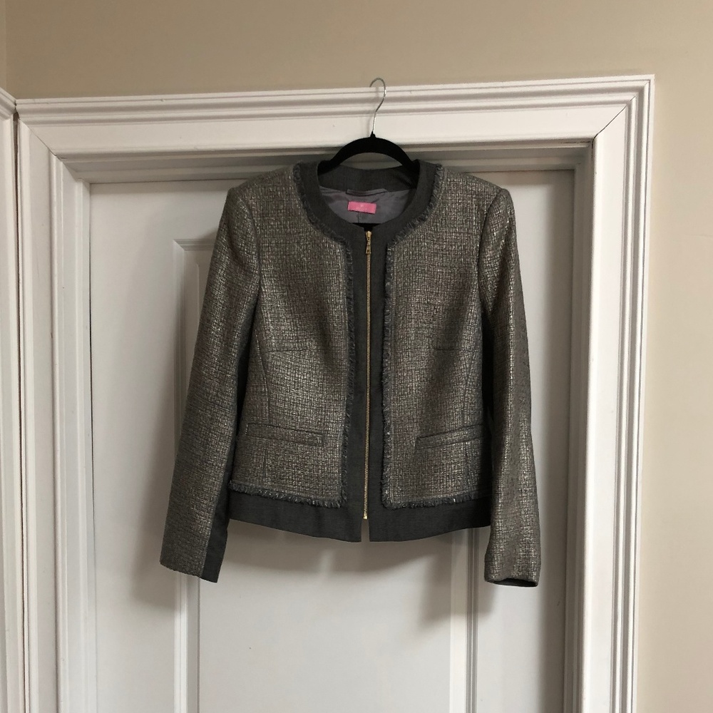 Imported Basler jacket with zip front.